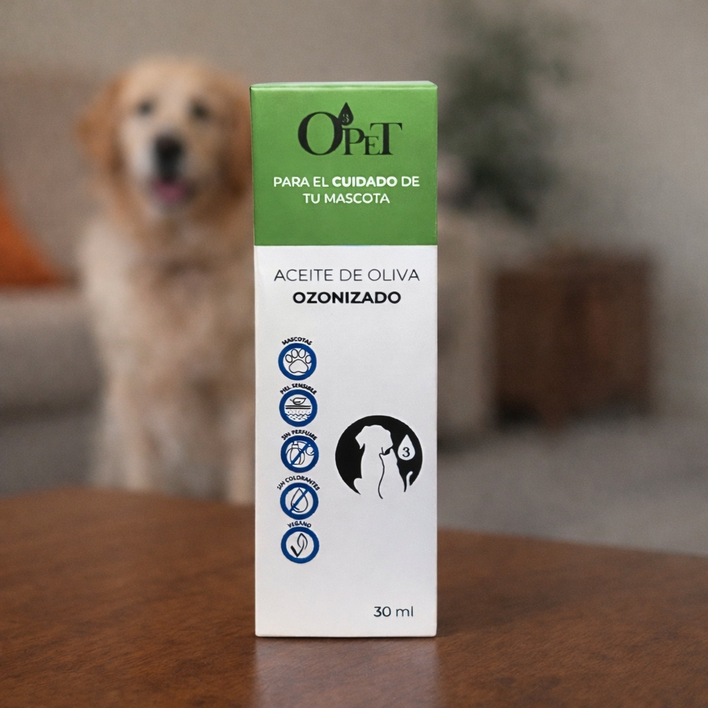 aceite ozonizado O3Pet para perros y gatos